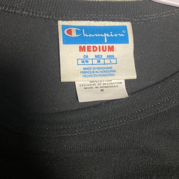 Size medium black champion shirt originally bought from zumiez worn quite a few - Picture 2 of 2